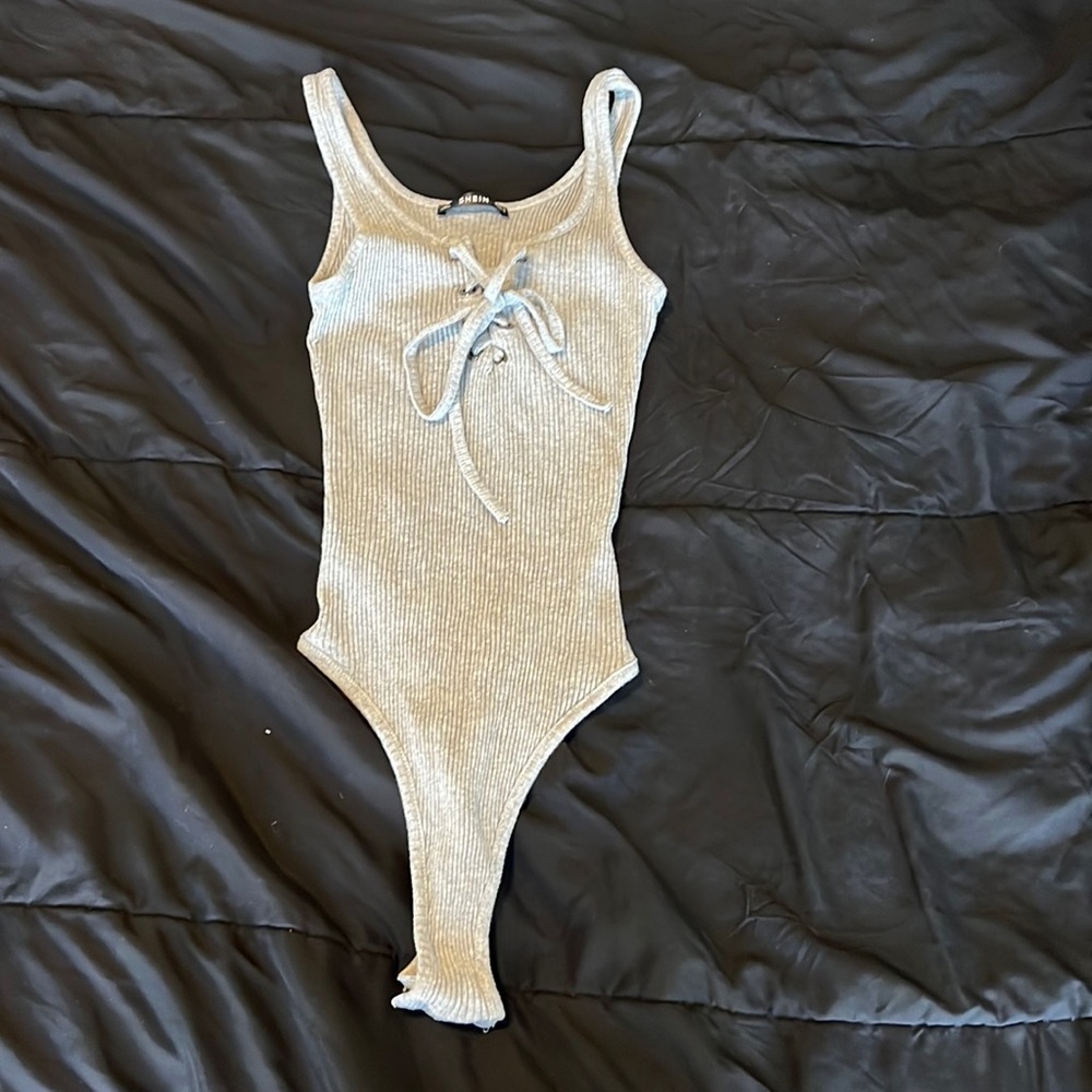 Gray bodysuit